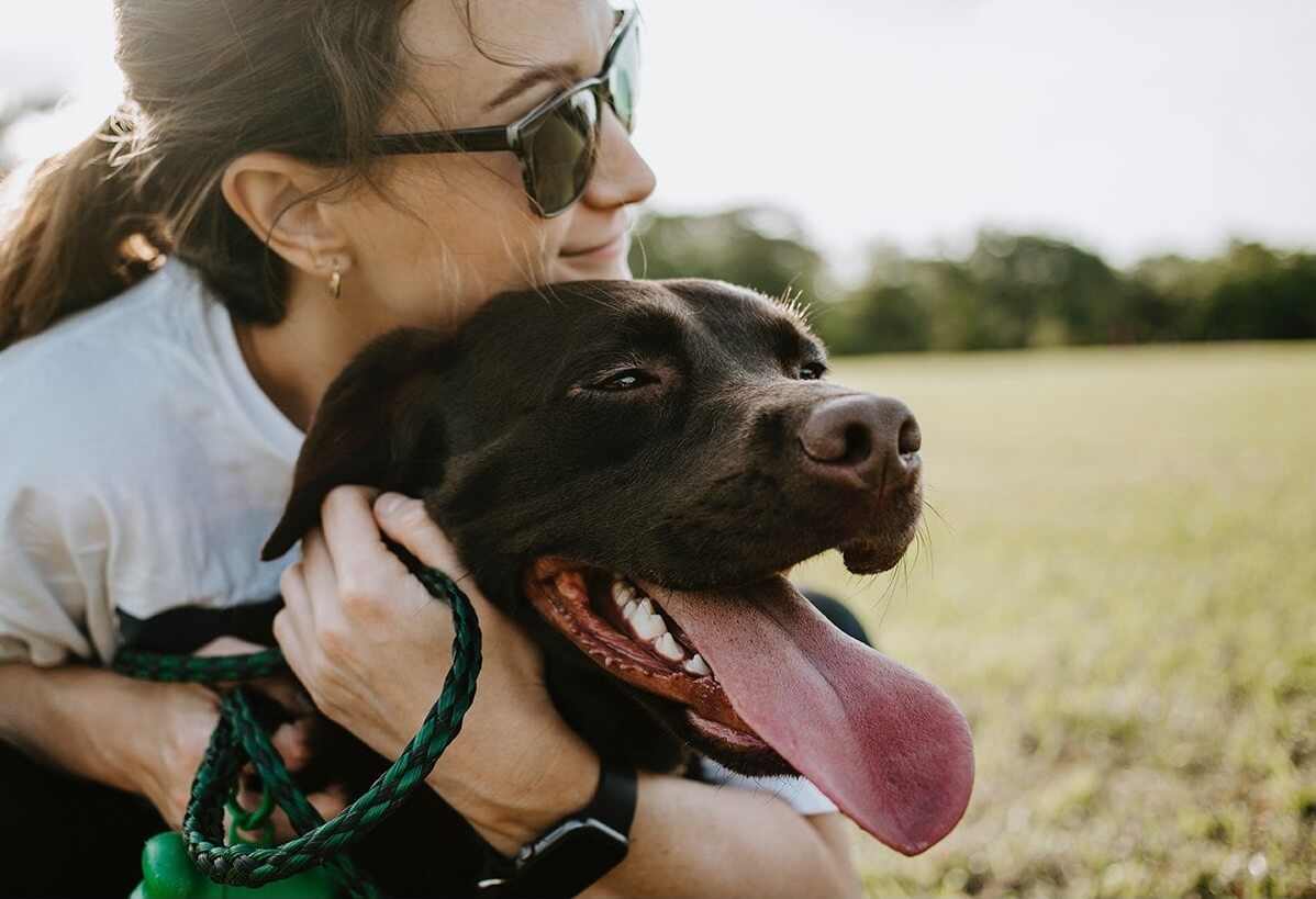 Lady and her dog 